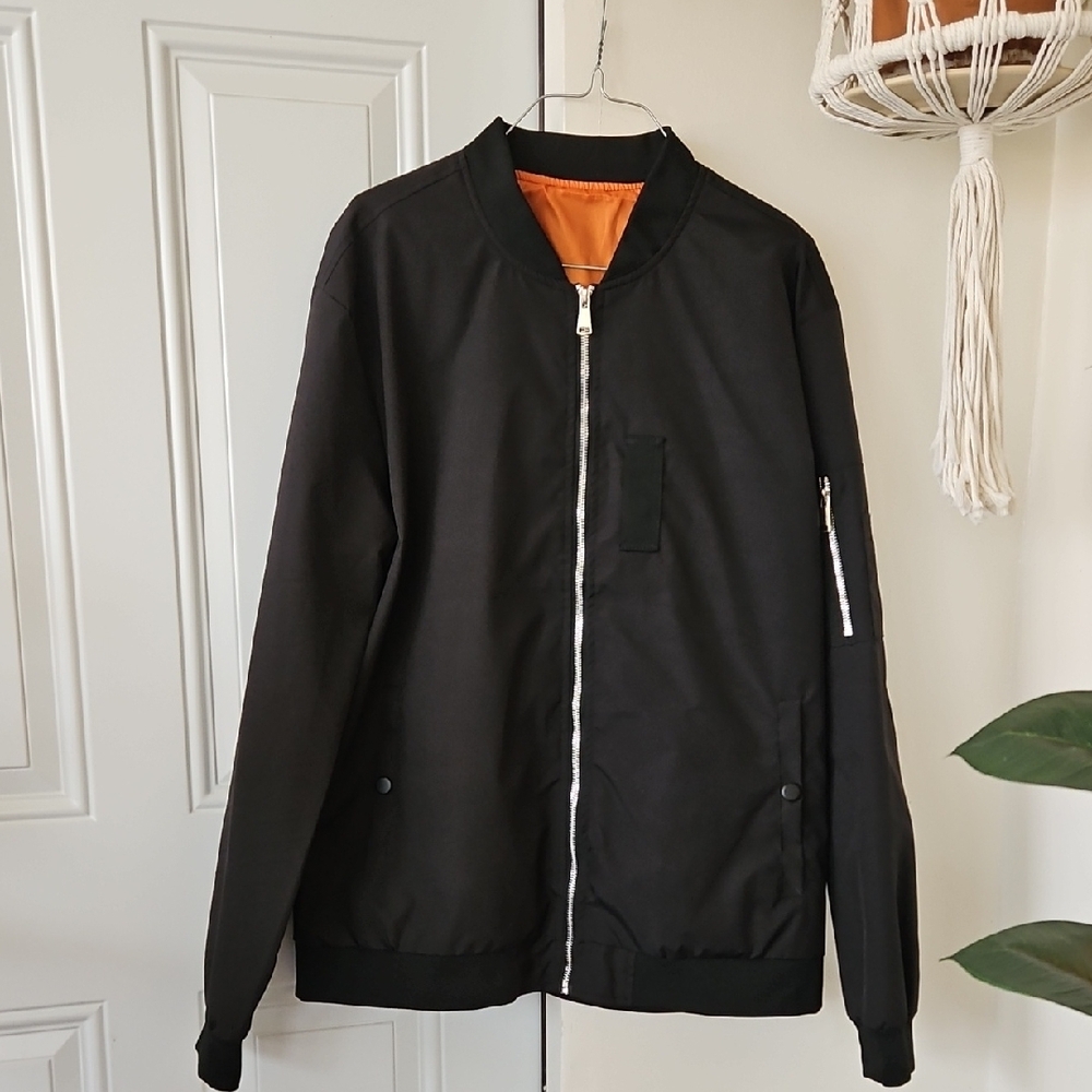 SOLD Black Bomber Jacket